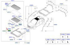 Cadre de toit ouvrant gauche