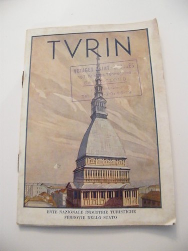 Turin 1933 italie carte guide - turin,