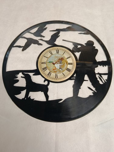 Horloge disque vinyle chasse - vinyle,
