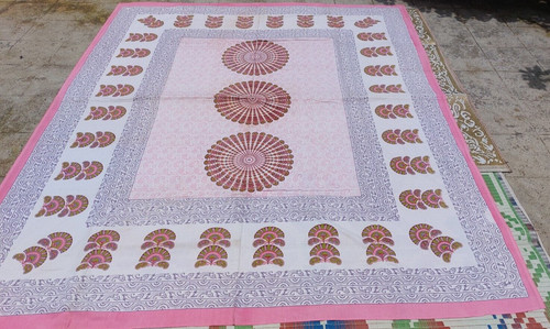 Grand couvre lit indien floral - indien,