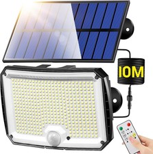 Lampe solaire d'extérieur avec détecteur de mouvement, IP65, 2 200 mAh