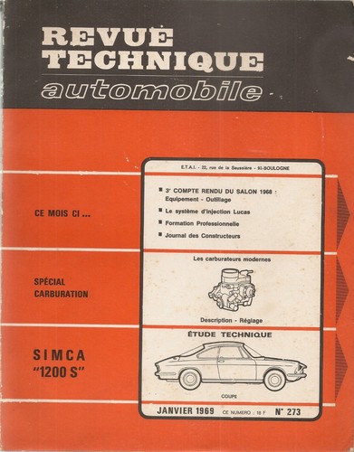 Revue technique automobile - revue, 273
