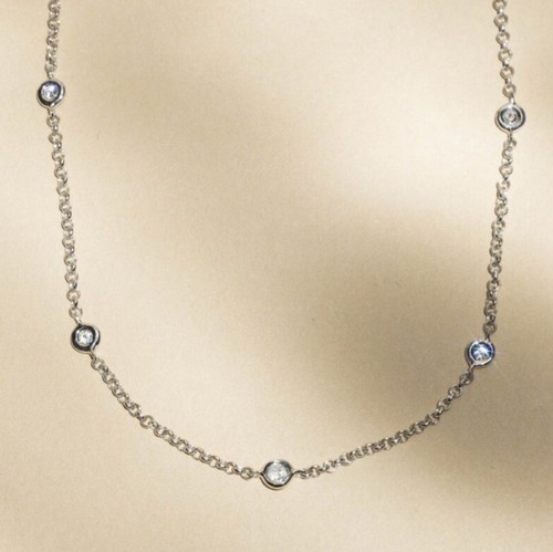 Collier blanc diamants - blanc,