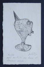 Zwy MILSHTEIN 1966 Moldavie Gravure originale signée numérotée coupe voeux