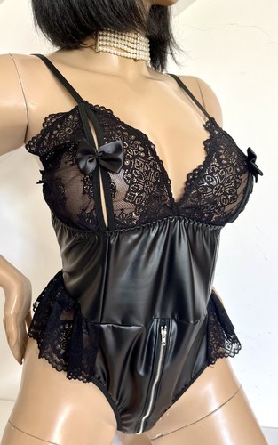 Body t44 faux latex - latex, noir