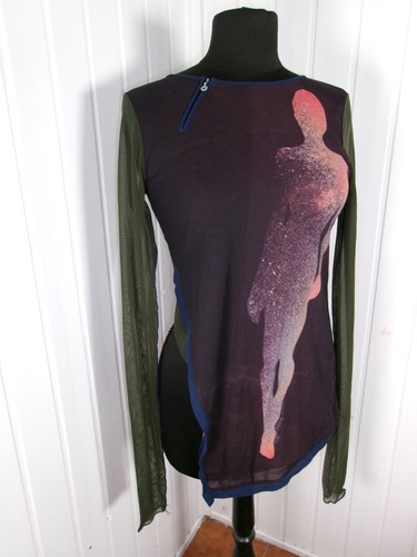 Tee shirt top long - tee, mesh