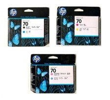 3 X Tête D'Impression HP Designjet Z5400 B9180 / Nr. 70 C9404A C9406A C9407A