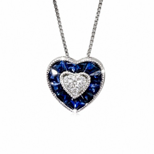 Collier cœur blanc 750 - en,