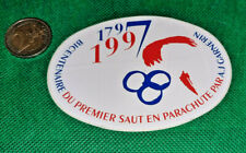 Autocollant bicentenaire DU PREMIER SAUT EN PARACHUTE PAR A.J GARNERIN 1797 1997