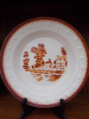 Ancien plat creux moulin - plat,