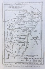 Bas Rhin en 1791 Alsace Molsheim Fort Louis Salm Saverne Haguenau Seltz Rosheim