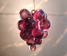 PENDENTIF GRAPPE DE RAISIN EN VERRE DE MURANO, H55 mm, POUR LUSTRES ET...