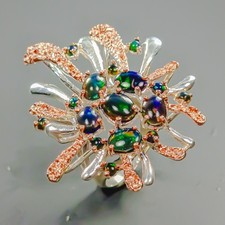 Bague Fine Art Opale Noire