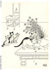 ARSP3-0147-ILLUSTRATEUR - dessin d'albert dubout - extrait de l'album les chat