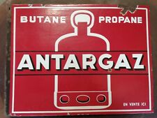 Plaque émaillée ancienne Antargaz/butane/propane/publicité ancienne/enamelled