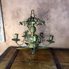 Judaica Lampe lustre en bronze
