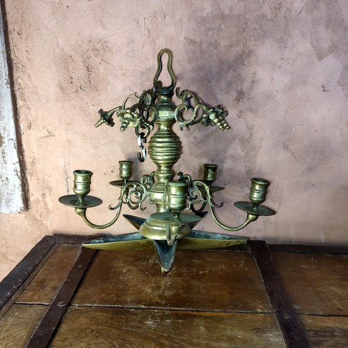 Judaica lampe lustre bronze - judaica,