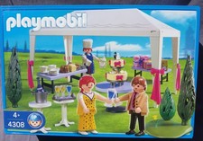 PLAYMOBIL 4308 TENTE FETE MARIAGE garden party jardin cuisine buffet BOITE NEUF