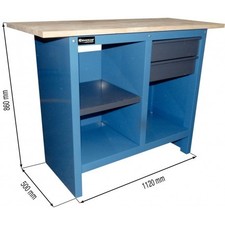 Etabli d'atelier plateau bois