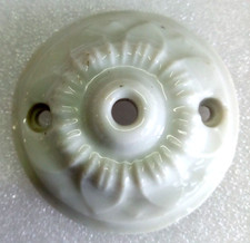 Passe Fil, Plafonnier Rosace en Porcelaine, Art Déco N°4 TBE