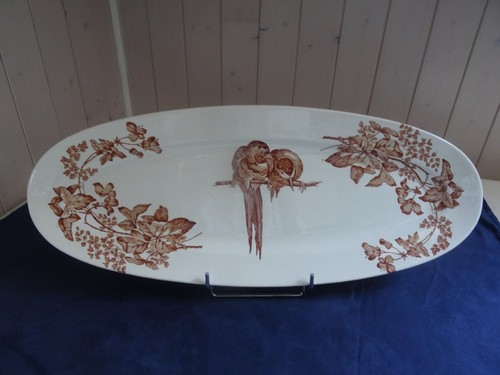 Long plat ovale faïence - , de
