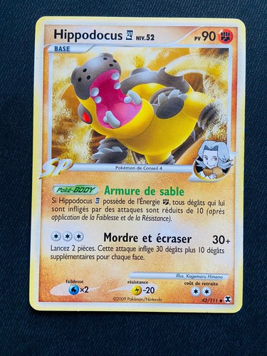 Carte pokémon hippodocus - carte,