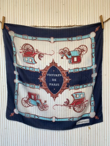 Foulard carré soie vintage - carré, de