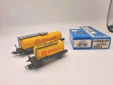 MARKLIN 4502 et 4651 LOT 2 WAGONS CITERNE ESSENCE SHELL train electrique ho