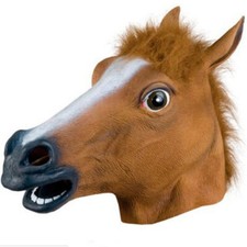 Tête De Cheval Masque De Partie De Halloween Costume D'Animal Nouveauté Prop Têt