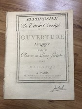 LACHNITT, Euphrosine Ouverture clavecin piano forte partition Imbault