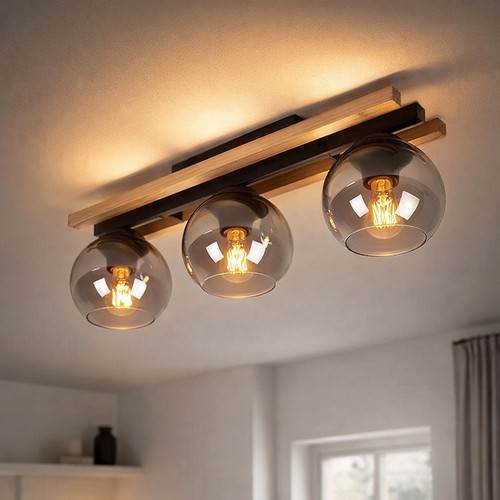 Lampe bois plafonnier en - lampe,