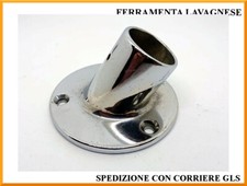 Base en Laiton Chromé Rond