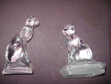 2 chats en cristal JG Durand