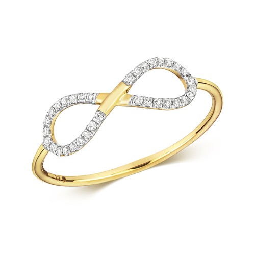 Bague infini femme jaune - or,