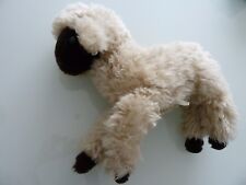 L7. DOUDOU PELUCHE NOUNOURS GRAND MOUTON  ECRU MARRON NOIR 37cms ET. NEUF*