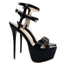 Sexy MULE Cubiste Talon A Aiguille 17,5 CM Stiletto - KH101 NOIR