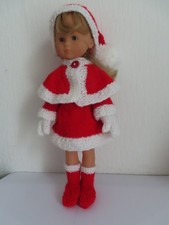 DERNIER vetement mere noel pour poupée les cheries 33 cm-6 pieces-(robe,chapeau,