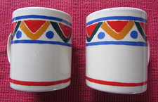 Anciens 2 mugs tasses publicitaires MOBIL années 70 VINTAGE no Shell Esso Total
