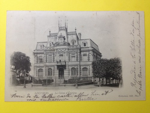 Cpa 1903 louviers banque - 1903,