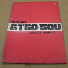 MANUEL REVUE TECHNIQUE D ATELIER SERVICE MANUAL SUZUKI GT 50 1978-> EN ANGLAIS