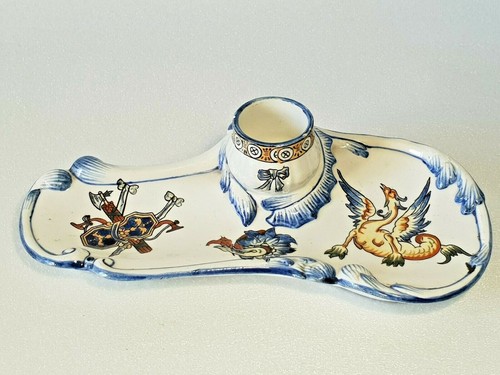 Ancien encrier en faience - ancien,