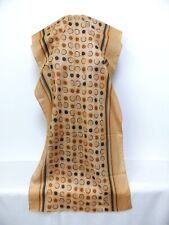 Etat Neuf, Beau Foulard LBMDJ, beige vieux rose, Coton