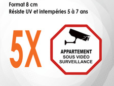 5 autocollants (8 CM) panneau