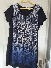 robe Miss Captain noir imprimé panthère bleu