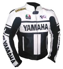 YAMAHA Hommes Veste en Cuir de Motard MOTOGP Courses Veste en Cuir de Moto CE 50