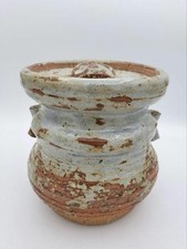 Ancien pot à eau Mizusashi Kamikake Ware avec oreilles Muroi Koetsu Tea Ceremony