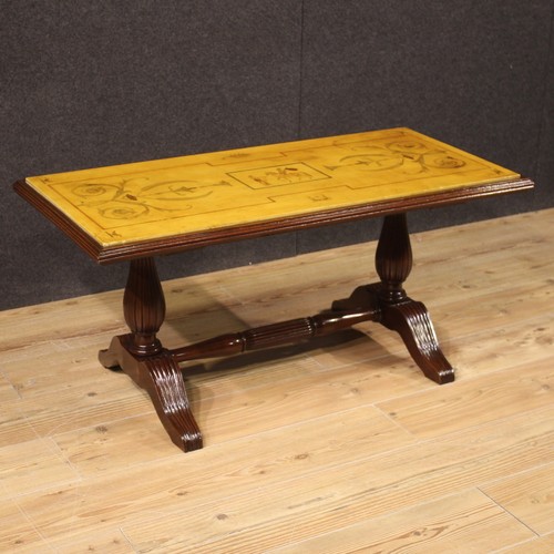 Table basse bois dessus marbre