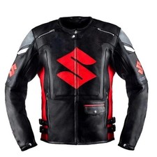 VESTE DE COURSE EN CUIR SUZUKI