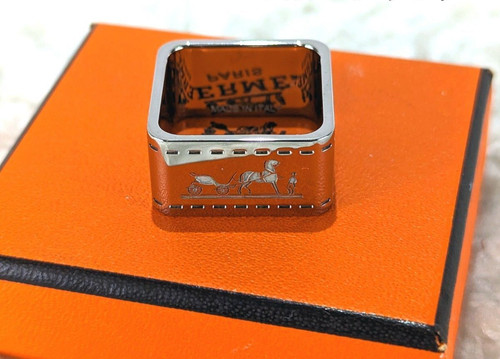 Bague écharpe bolduc hermes - bague,