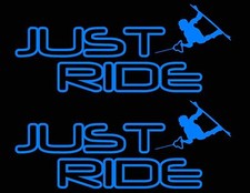 Wakeboard Décalque Autocollant 2 Paquet JUST RIDE Wake Board Liquid Force